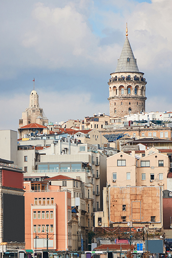 beyoglu district historic architecture galata tower medieval landmark istanbul turkey